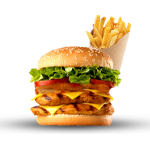 1/2 Chicken Burger Supper 